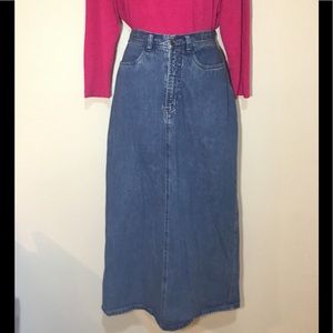 LL Bean Vintage Denim Skirt Size 10 Original Owner